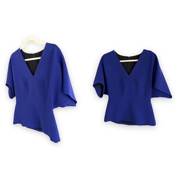 JUDITH & CHARLES | Violet Purple Peplum Top (4) - Picture 1 of 7